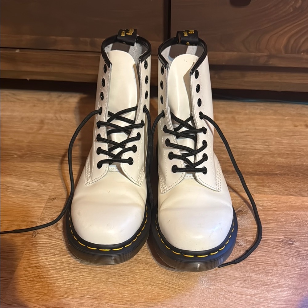 White Dr. Martens Boots